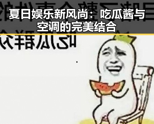 夏日娱乐新风尚：吃瓜酱与空调的完美结合